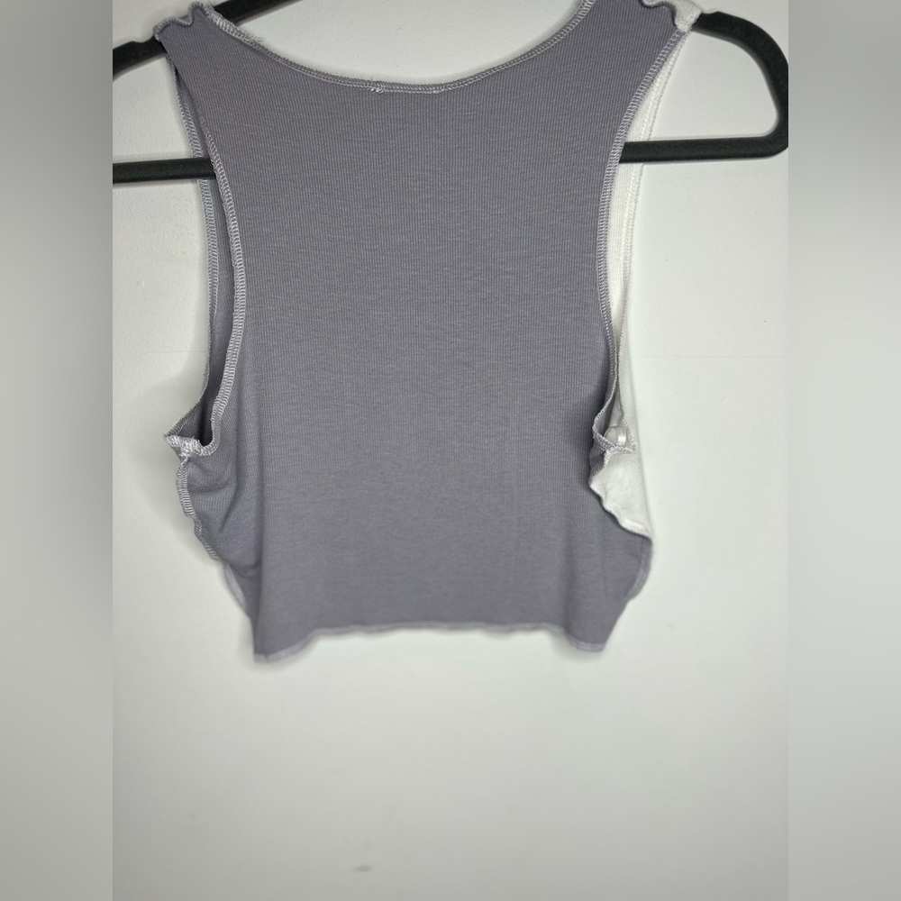 Papermoon Color-block ribbed crop tank top - Picture 7 of 10